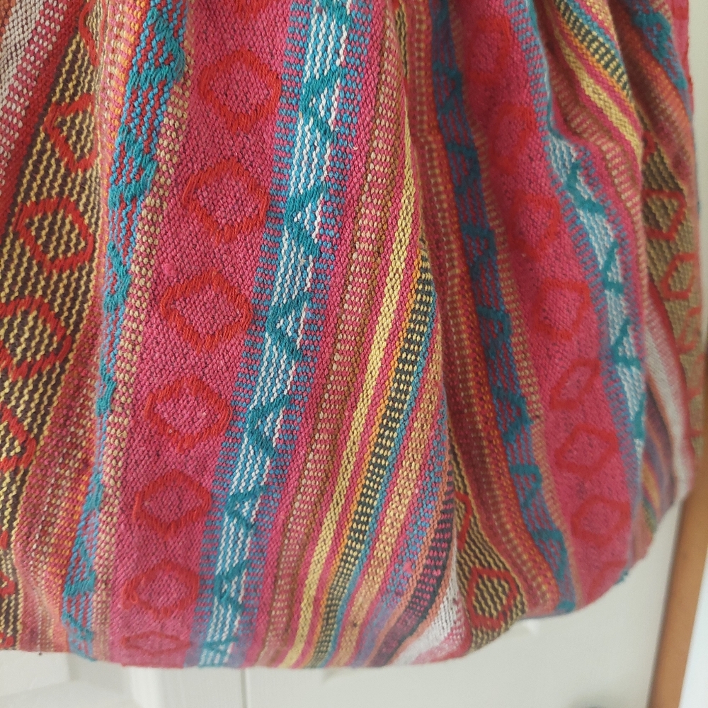 Tribe Azure 100% Cotton Shoulder Bohemian Banana Tote, Market Bag! - Picture 10 of 14